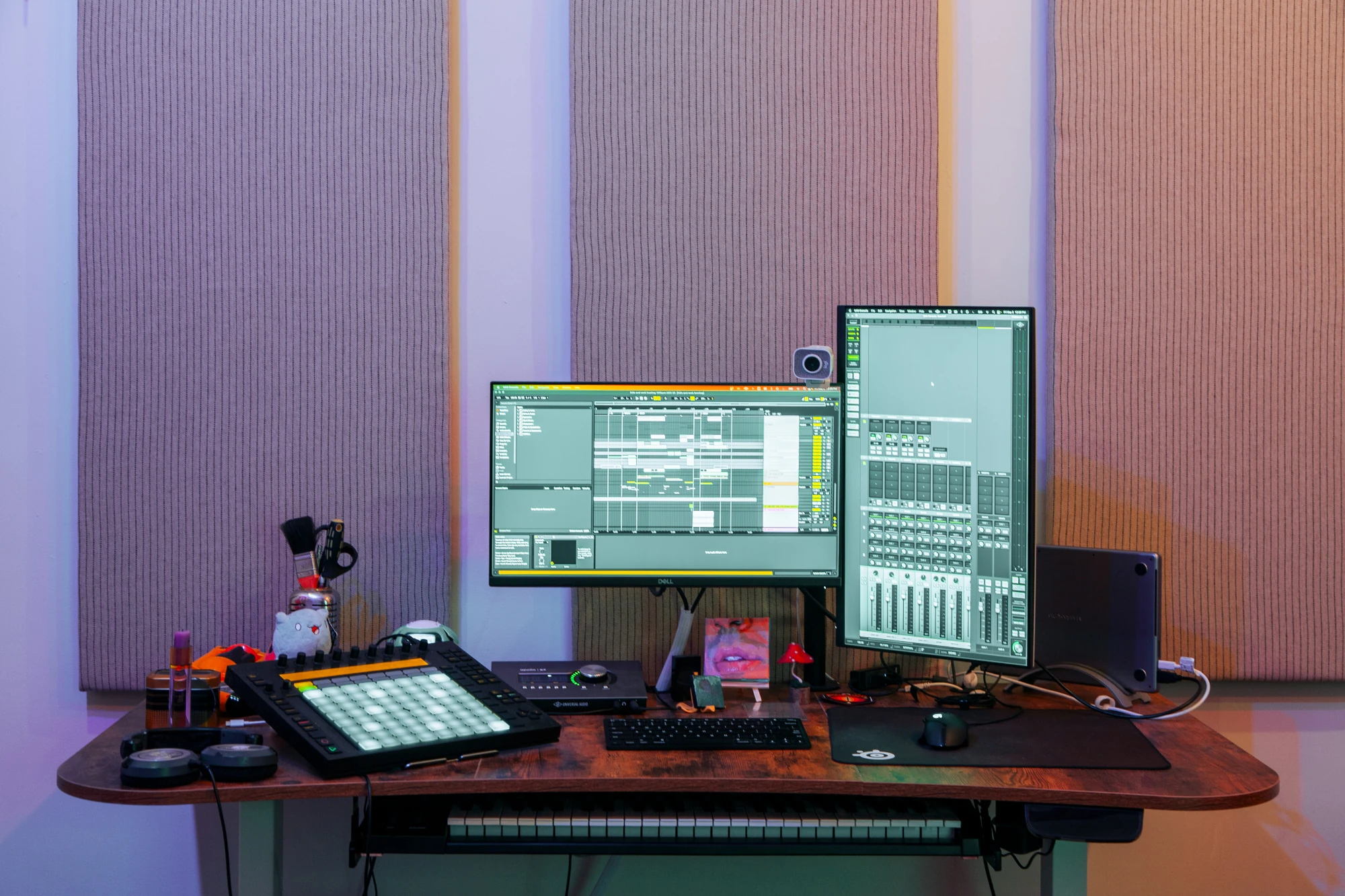 Production workstation at Odd Harmonics studio
